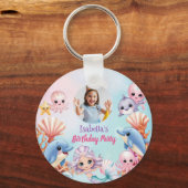 Zeemeermin Foto onder het zee Verjaardag Sleutelhanger (Voorkant)