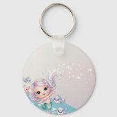 Zeemeermin Foto onder het zee Verjaardag Sleutelhanger (Achterkant)