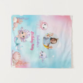 Zeemeermin Foto onder het zee Verjaardag Wandkleed (Voorkant (horizontaal))