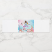 Zeemeermin Foto onder het zee Verjaardag Waterfles Etiket (Enkel label)