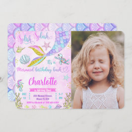 Zeemeermin Foto Uitnodiging