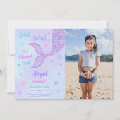 Zeemeermin Foto Uitnodiging (Voorkant)