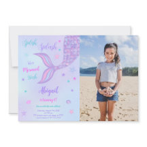 Zeemeermin Foto Uitnodiging