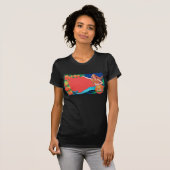 Zeemeermin Fruit Krat Label Art T-shirt (Voorkant volledig)