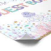 Zeemeermin gastensignatuur onder de zeedecoratie poster (Hoek)