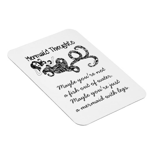 Zeemeermin Gedachten: Vis uit het water Magneet (Rechterzijde)
