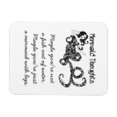 Zeemeermin Gedachten: Vis uit het water Magneet (Horizontaal)