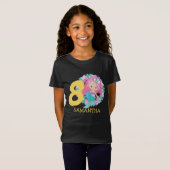 Zeemeermin geel 8e verjaardag T-shirt (Voorkant volledig)