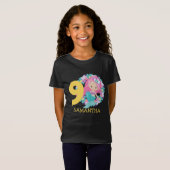 Zeemeermin geel negende verjaardag T-shirt (Voorkant volledig)