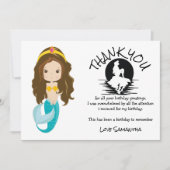 Zeemeermin Gele Verjaardag Bedankt Kaart (Voorkant)