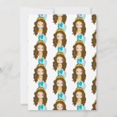 Zeemeermin Gele Verjaardag Bedankt Kaart (Achterkant)