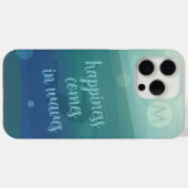 Zeemeermin Geluk Komt In Waves Custom Monogram Case-Mate iPhone Case (Achterkant (horizontaal))