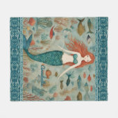 Zeemeermin gepersonaliseerd fleece deken (Voorkant (Horizontaal))