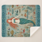 Zeemeermin gepersonaliseerd sherpa deken (Voorkant (horizontaal))