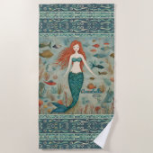 Zeemeermin gepersonaliseerd strandlaken (Voorkant)