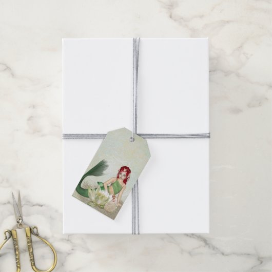 Zeemeermin Geschenktaak verpakking van 10 Cadeaulabel (Met Touw)