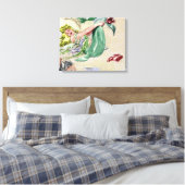  zeemeermin gewikkeld canvas kunst aan de muur (Insitu (Slaapkamer))