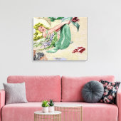  zeemeermin gewikkeld canvas kunst aan de muur (Insitu (Woonkamer))