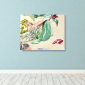  zeemeermin gewikkeld canvas kunst aan de muur (Insitu (Houten vloer))