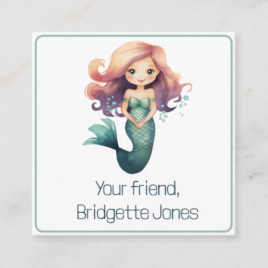 Zeemeermin Gift Kaart Behuizing (Voorkant)