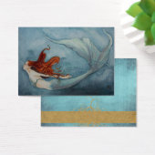 Zeemeermin Gift Label Rood 2 Visitekaartjes (Bureau)