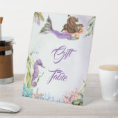 Zeemeermin Gift Welkom Voedsel Tafel Teken Reclamebord Met Voetstuk (Insitu)