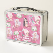 Zeemeermin Girly Chic Metallic Pink Gepersonalisee (Achterkant)