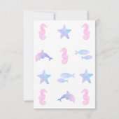 Zeemeermin Girly Oneder het zee 1e Baby Verjaardag Kaart (Achterkant)