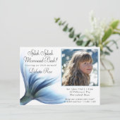 Zeemeermin Glam | Dusty Ice Blue Foto Splish Splas Kaart (Staand voorkant)