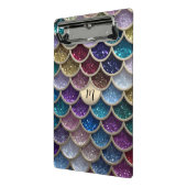 Zeemeermin Glam Glitter Schubben Mini Klembord (Angled2)