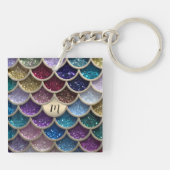 Zeemeermin Glam Glitter Schubben Sleutelhanger (Achterkant)
