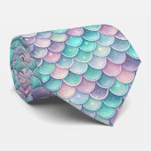 Zeemeermin Glam Pastelkleuren Das (Opgerold)