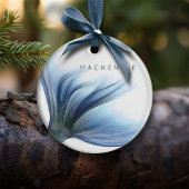 Zeemeermin Glam Tail | Dusty Ice Blue Luster Custo Keramisch Ornament