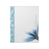 Zeemeermin Glam Tail | Dusty Ice Blue Luster Custo Notitieblok (Linkerzijde)