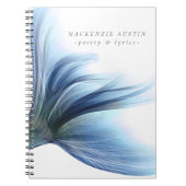 Zeemeermin Glam Tail | Dusty Ice Blue Luster Custo Notitieboek (Voorkant)