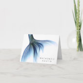 Zeemeermin Glam Tail | Dusty Ice Blue Luster Custo Notitiekaartje (Voorkant)