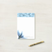 Zeemeermin Glam Tail | Dusty Ice Blue Luster Custo Post-it® Notes (Op bureau)