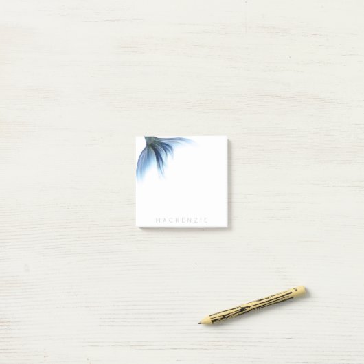 Zeemeermin Glam Tail | Dusty Ice Blue Luster Custo Post-it® Notes (Op bureau)