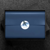 Zeemeermin Glam Tail | Dusty Ice Blue Luster Custo Ronde Sticker