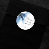 Zeemeermin Glam Tail | Dusty Ice Blue Sheen Bedank Ronde Sticker