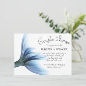 Zeemeermin Glam Tail | Ice Dusty Blue Couples Douc Kaart (Staand voorkant)