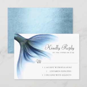 Zeemeermin Glam Tail Stoffig Ice Blue Luster She RSVP Kaartje