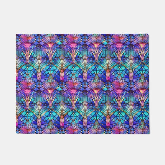 Zeemeermin Glas in lood Deurmat (Voorkant)