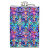 Zeemeermin Glas in lood Heupfles (Achterkant)