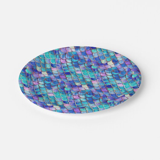 Zeemeermin Glas in lood Papieren Bordje (Gekanteld)