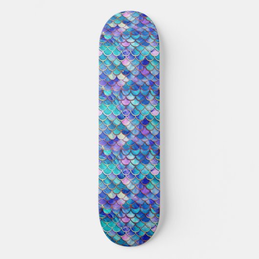 Zeemeermin Glas in lood Persoonlijk Skateboard (Voorkant)