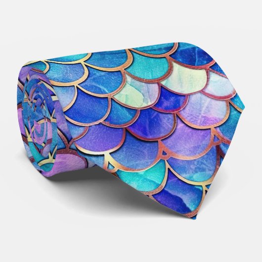 Zeemeermin Glas in lood Stropdas (Opgerold)