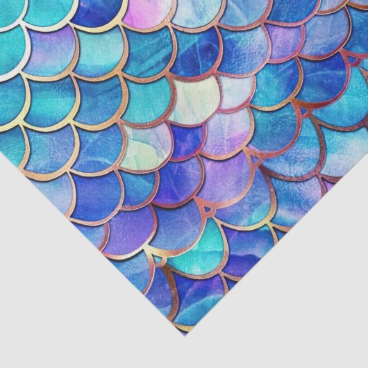 Zeemeermin Glas in lood Tissuepapier (Detail)