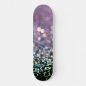Zeemeermin Glitter Bokeh Glam 1 Persoonlijk Skateboard (Voorkant)