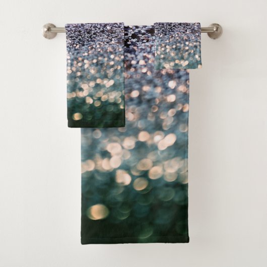 Zeemeermin Glitter Bokeh Glam 2 Bad Handdoek (Insitu)